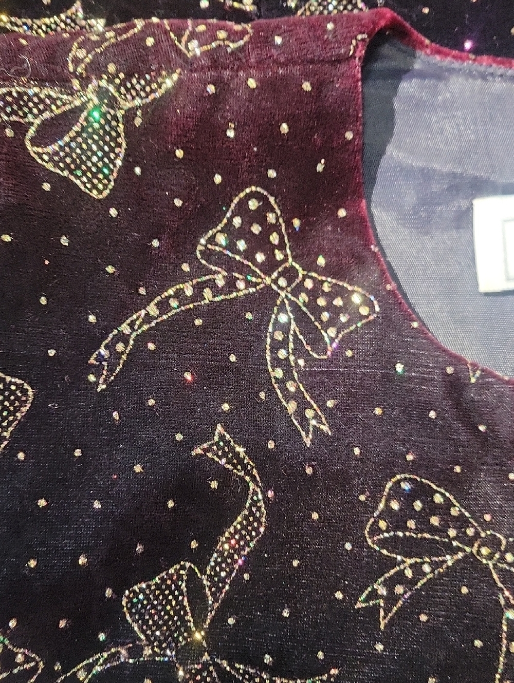 Scott McClintock Deep Plum Velvet Bow-Print Blazer - Picture 5 of 5